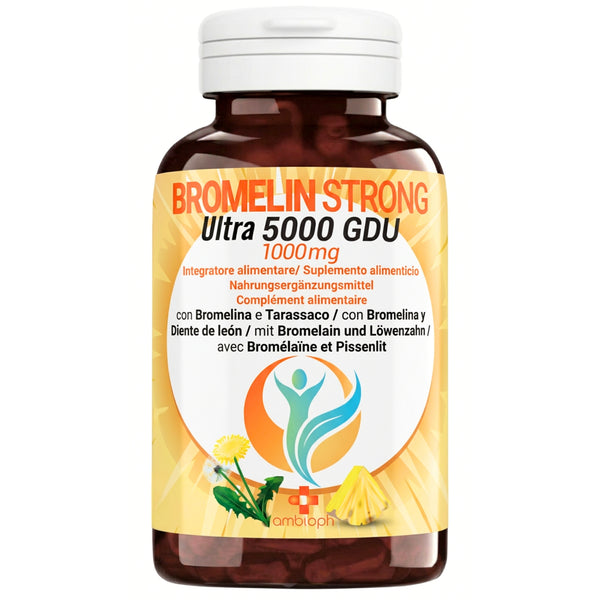BROMELINA FORTE DRENANTE - Bromelina Drenante Purissima Alto Dosaggio 5000 Gdu Con Tarassaco Ad Azione Anticellulite E Detox 