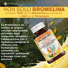 Bromelina Forte 5000 GDU | Bromelina e Tarassaco Alto Dosaggio | Integratore per il Drenaggio e il Benessere Digestivo