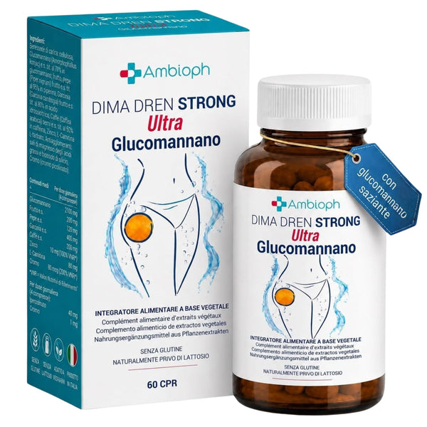 Dima Drena Strong Ultra- Drenante forte dimagrante anticellulite, per Gambe Leggere e pancia piatta. Drenante forte dimagrante anticellulite con Bromelina, Centella, Betulla 