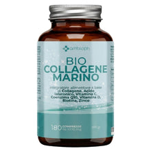 Bio Collagene Marino 180 Compresse da 1000 mg – Integratore Alimentare con Collagene Marino, Acido Ialuronico, Vitamina C, Coenzima Q10, Vitamina D, Biotina e Zinco – Supporto Pelle, Capelli e Unghie