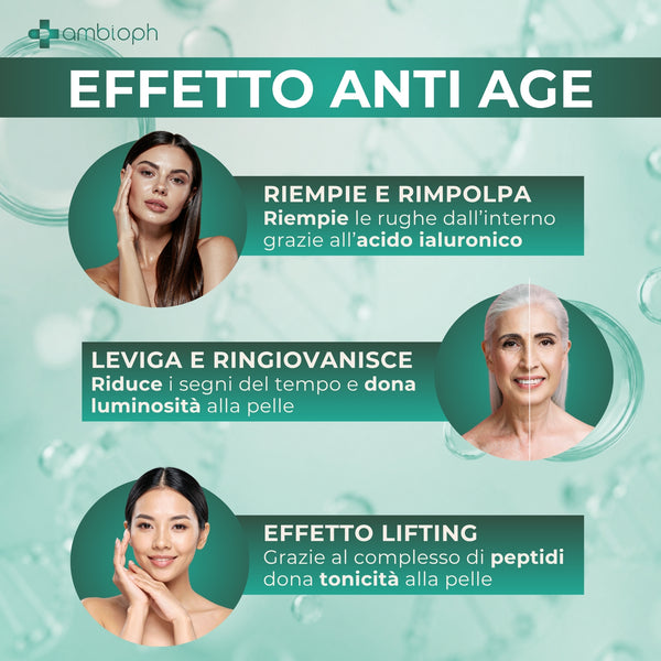 Collagene da Bere - Collagene e Acido Ialuronico, Biotina, Msm &amp; Vitamina C. Collagen Idrolizzato, in Sinergia con ABC collagen stimulator Peptide, Collagen per ossa e articolazioni 