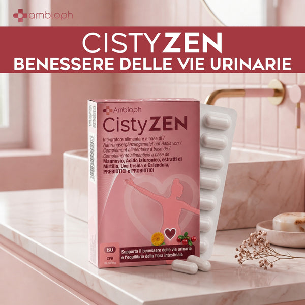 Cistyzen, D‑mannosio e Mirtillo Rosso – Integratore Naturale per CISTITE, Infezioni Urinarie