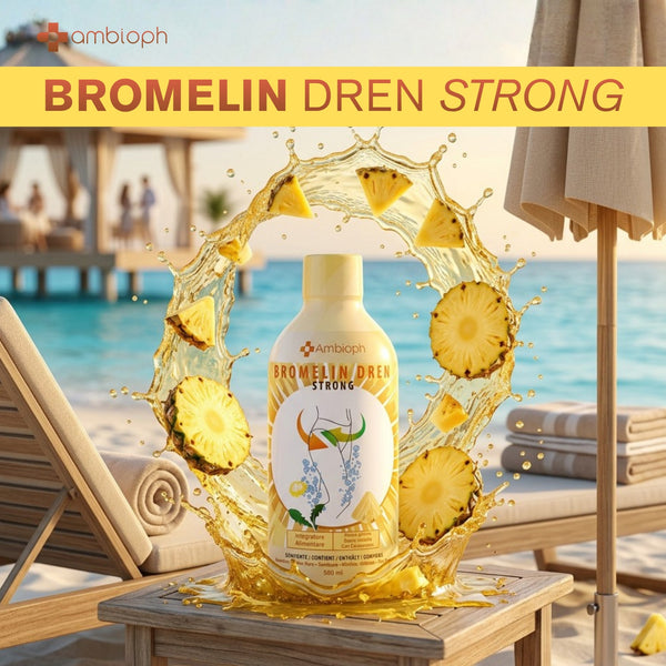 Bromelin Strong | Integratore Drenante da Bere | Bromelina e 6 Principi Attivi | Benessere delle Gambe e Microcircolo | 500 ml