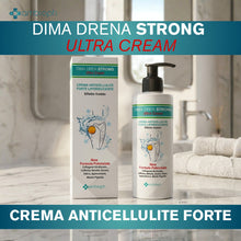 Dima Drena Strong Ultra Cream | Crema Corpo Levigante con Bromelina, Caffeina e Centella | Azione Drenante e Tonificante