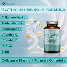 Bio Collagene Marino 180 Compresse da 1000 mg – Integratore Alimentare con Collagene Marino, Acido Ialuronico, Vitamina C, Coenzima Q10, Vitamina D, Biotina e Zinco – Supporto Pelle, Capelli e Unghie