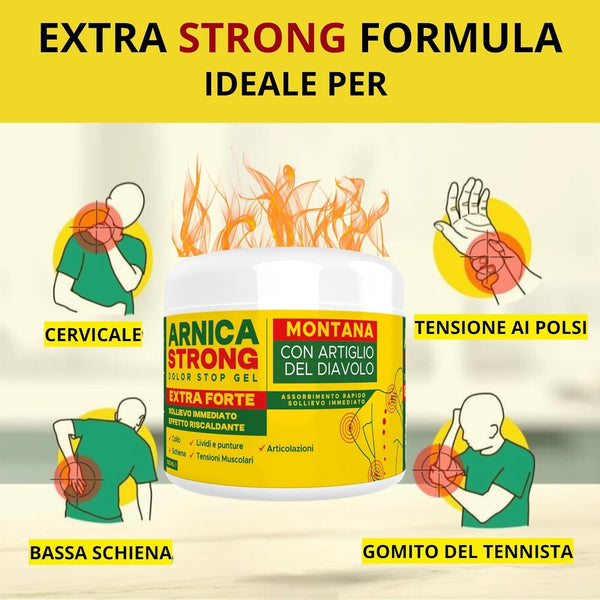 Arnica gel Forte - Arnica per cavalli uso amano e l'artiglio Del Diavolo per dolore cervicale  e lombare