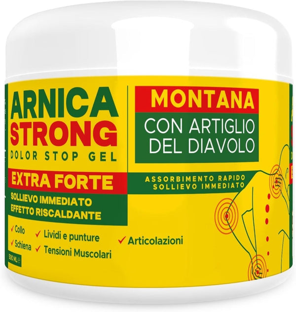 Arnica gel Forte - Arnica per cavalli uso amano e l'artiglio Del Diavolo per dolore cervicale  e lombare