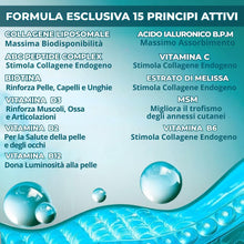 Collagene da Bere - Collagene e Acido Ialuronico, Biotina, Msm & Vitamina C. Collagen Idrolizzato, in Sinergia con ABC collagen stimulator Peptide, Collagen per ossa e articolazioni