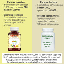 BROMELINA FORTE DRENANTE - Bromelina Drenante Purissima Alto Dosaggio 5000 Gdu Con Tarassaco Ad Azione Anticellulite E Detox