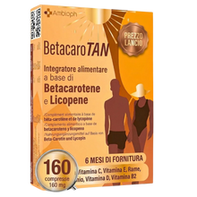 BETACAROTENE Integratore abbronzatura con Betacarotene Per Abbronzatura Forte Altamente dosato Carotenoidi da Carote e vitamine per abbronzatura - Ambioph