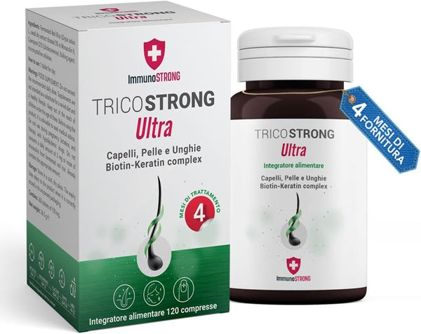 TricoSTRONG Ultra - Integratore Capelli Biotina Cheratina Complex